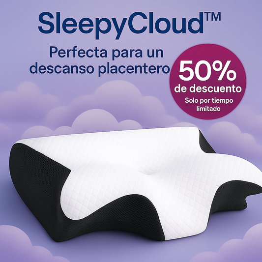 Almohada cervical SleepyCloud™ Adiós al dolor cervical. Hola a un descanso profundo y natural.